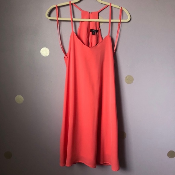 NWT Coral Scalloped Dress - Picture 9 of 10
